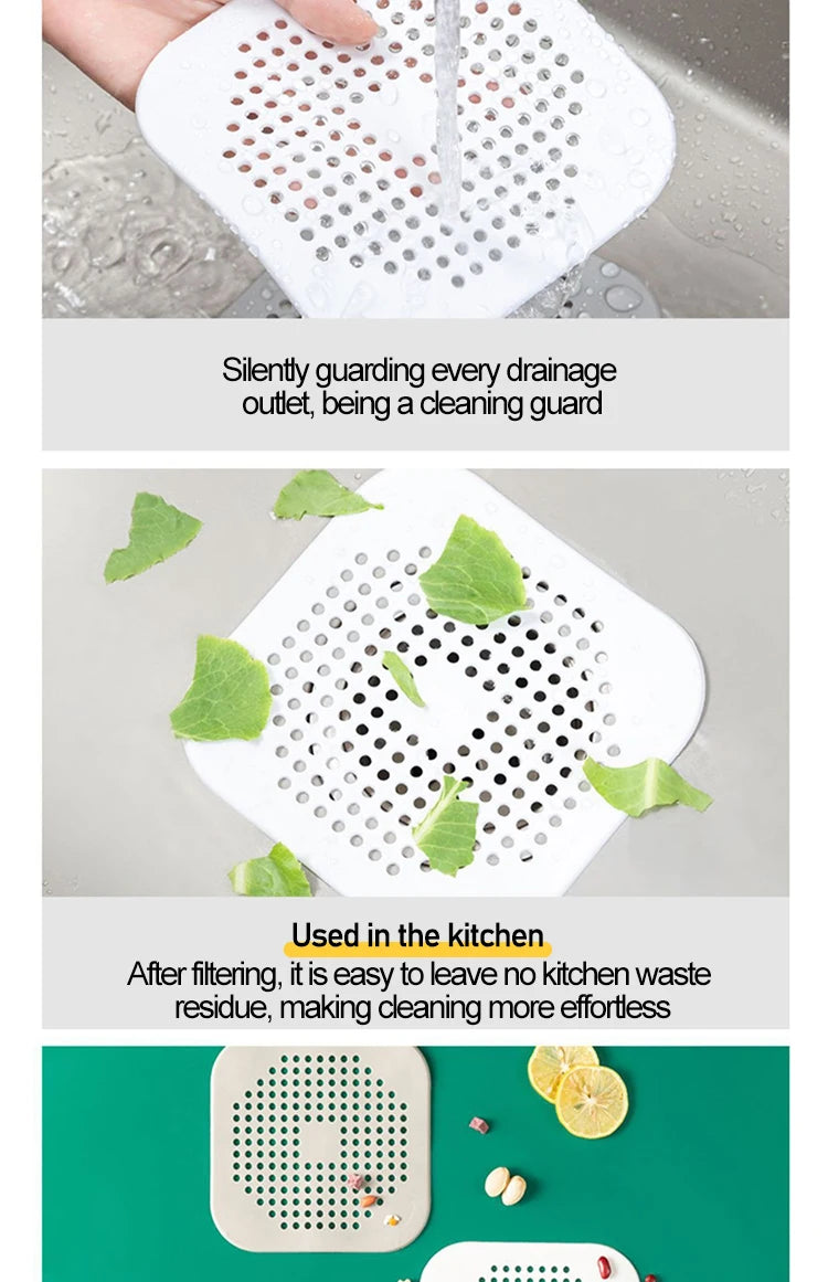 Crépine pour douche, filtre à cheveux, bloqueur d'évier, bouchon de bain, maille de salle de bain pour vidange de cheveux, filtre d'évier de cuisine GLQ01