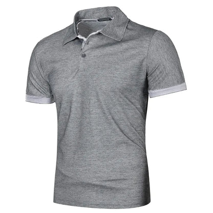 Polo à manches courtes pour hommes, couleur unie, Streetwear, t-shirts légers à revers pour hommes, hauts de Sport de Jogging d'été, nouvelle collection