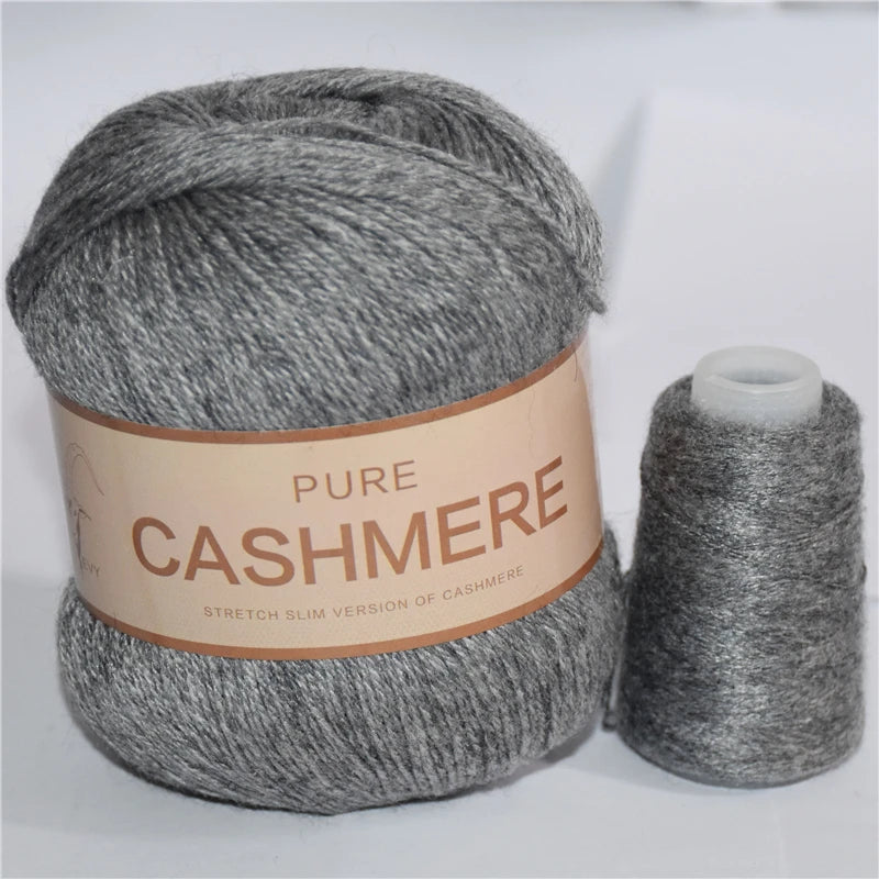 Fil de cachemire pour un crochet 3 plis peigné pur mongol chaud doux tissage flou tricot fil à main en cachemire 5 pièces