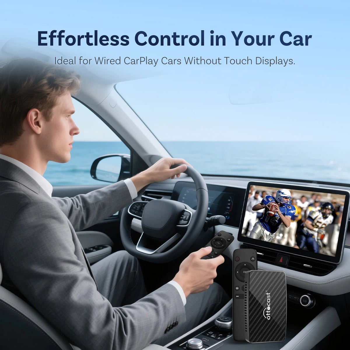 Ottocast Play2video Pro adaptateur Carplay sans fil boîtier AI Android Auto Netflix lecture vidéo YouTube miroir d'écran 1080p pour Audi