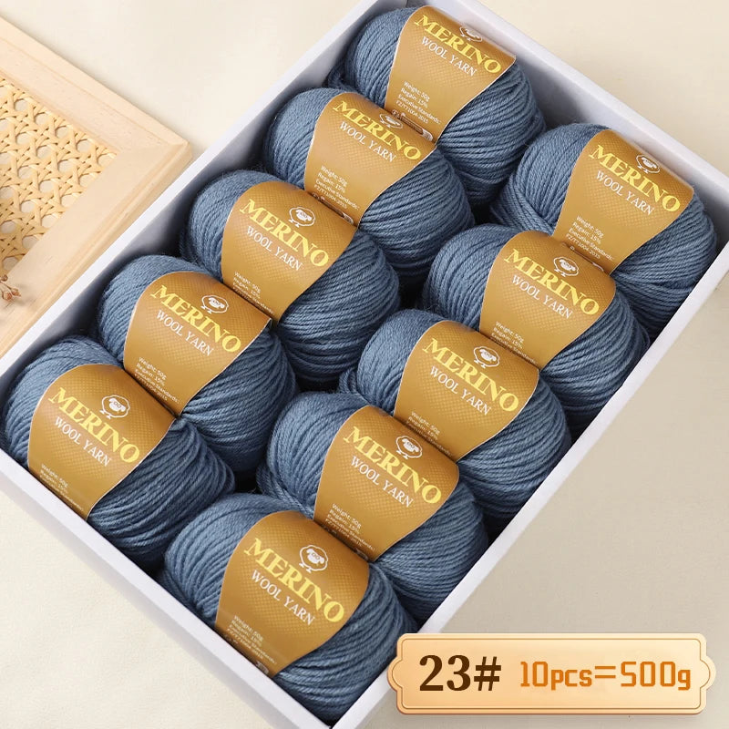 500 g de fil de laine d'alpaga mi-fin 212 de haute qualité, adapté au tricot de pulls, d'écharpes et de chapeaux, 10 écheveaux/paquet
