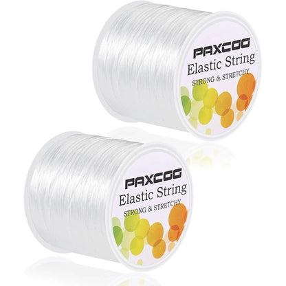 Cordon de Bracelet élastique Transparent, 2 pièces, pour la fabrication de bijoux et de colliers, pour fil à coudre