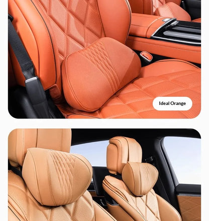 Coussin de nuque et de soutien lombaire pour voiture, universel toutes saisons, coussin lombaire respirant avec contour ergonomique pour la taille