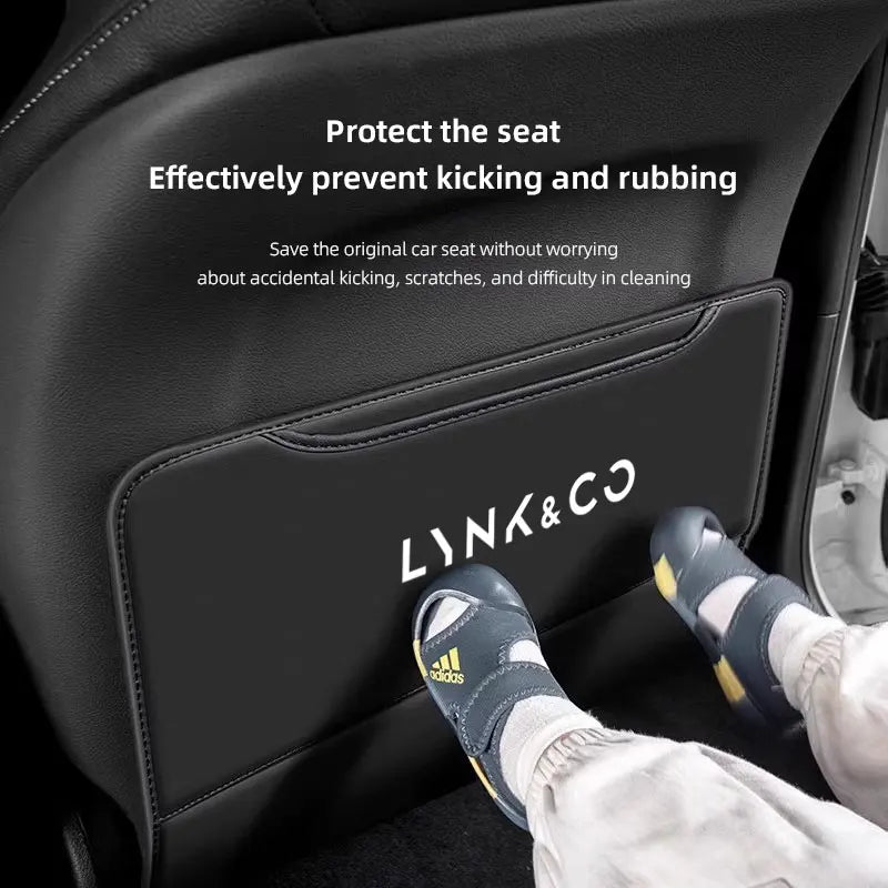 Tapis de protection Anti-coup de pied pour dossier de siège de voiture, accessoires pour LYNK & CO 01 08 02 03 Phev 03 + 05 06 09 07 PHEV 09 MHEV