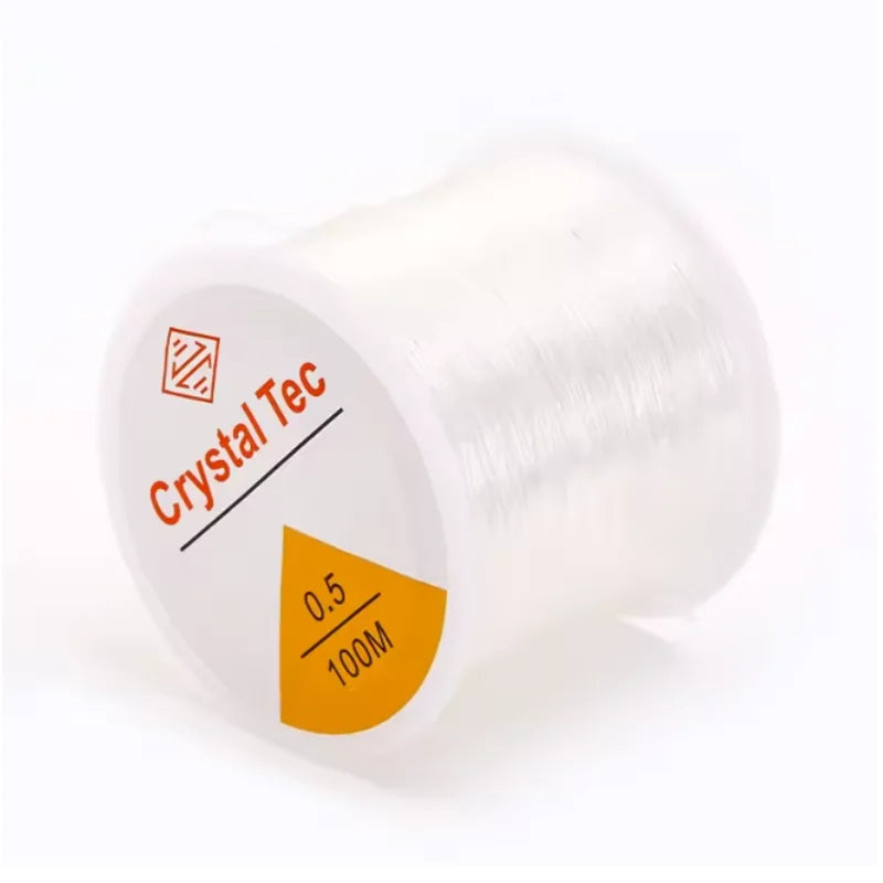Fil élastique 100 m/rouleau, 2 pièces, fil de Bracelet à la mode pour Bracelet à main, fil de perles à rebond élevé pour la couture