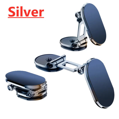 1080 °   Support de téléphone magnétique rotatif pour voiture, aimant pliable, support de téléphone intelligent GPS dans la voiture pour iPhone 16 Xiaomi Huawei