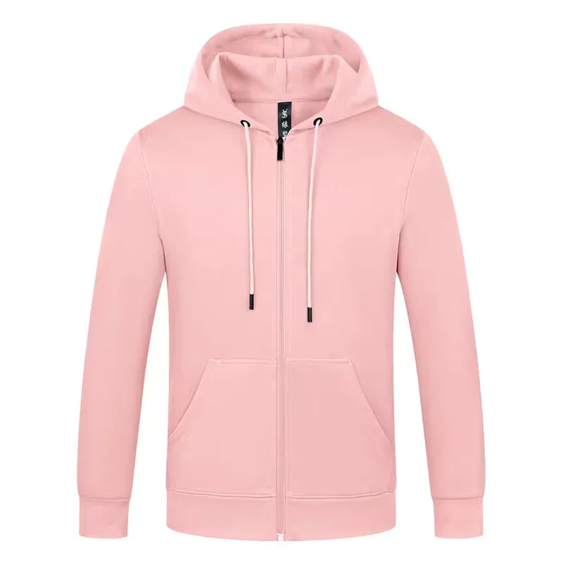Sweat à capuche zippé à manches longues pour hommes et femmes, logo personnalisé, haut publicitaire décontracté, polyester, logo imprimé, équipe, conçu