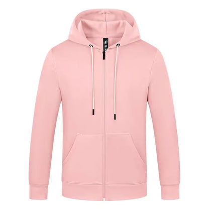 Sweat à capuche zippé à manches longues pour hommes et femmes, logo personnalisé, haut publicitaire décontracté, polyester, logo imprimé, équipe, conçu