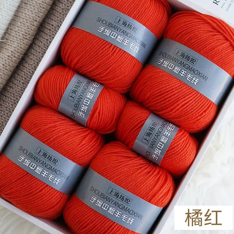 Fil de cachemire d'épaisseur moyenne, 500 g/ensemble, 4 plis, pour tricot au Crochet à la main, pull et pantalon, laine chaude, fil de laine 100%, doux pour la peau