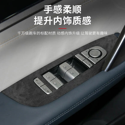 Film de protection pour BYD Tang Dmi EV 2021 – 2023, tampon Anti-coup de pied pour porte en daim, décoration du tableau de bord de commande centrale, anti-rayures