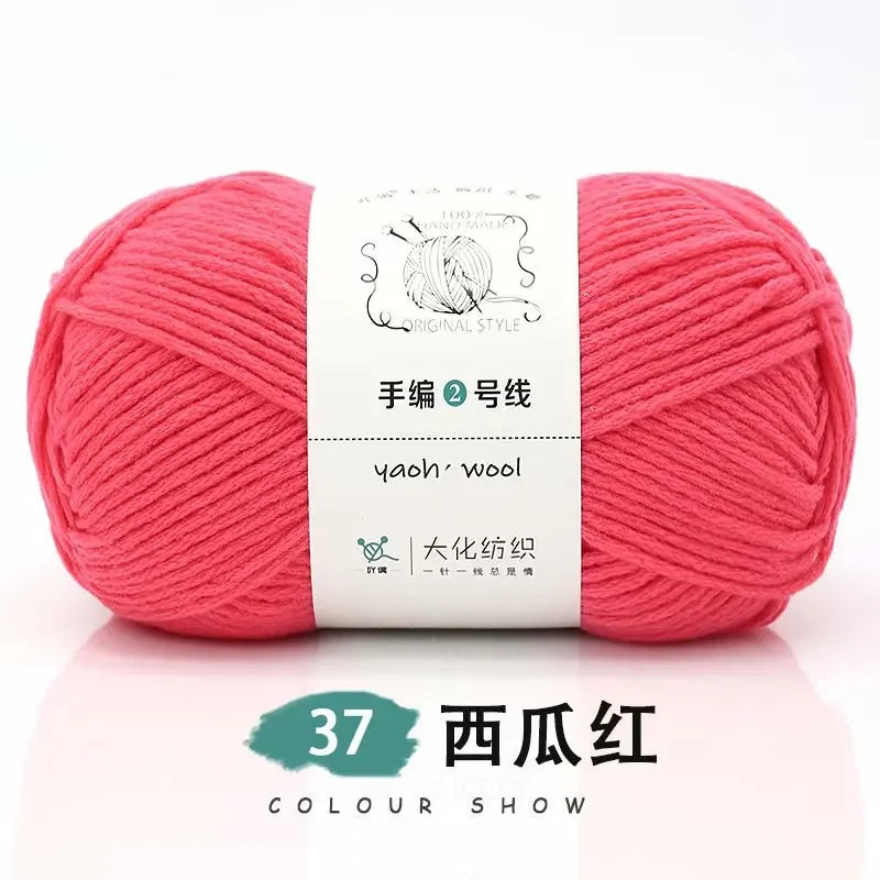 Fil de Coton Crocheté à la Main, 100g, Bricolage, Laine pour Bébé, Écharpe, Veste, Pull