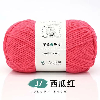 Fil de Coton Crocheté à la Main, 100g, Bricolage, Laine pour Bébé, Écharpe, Veste, Pull