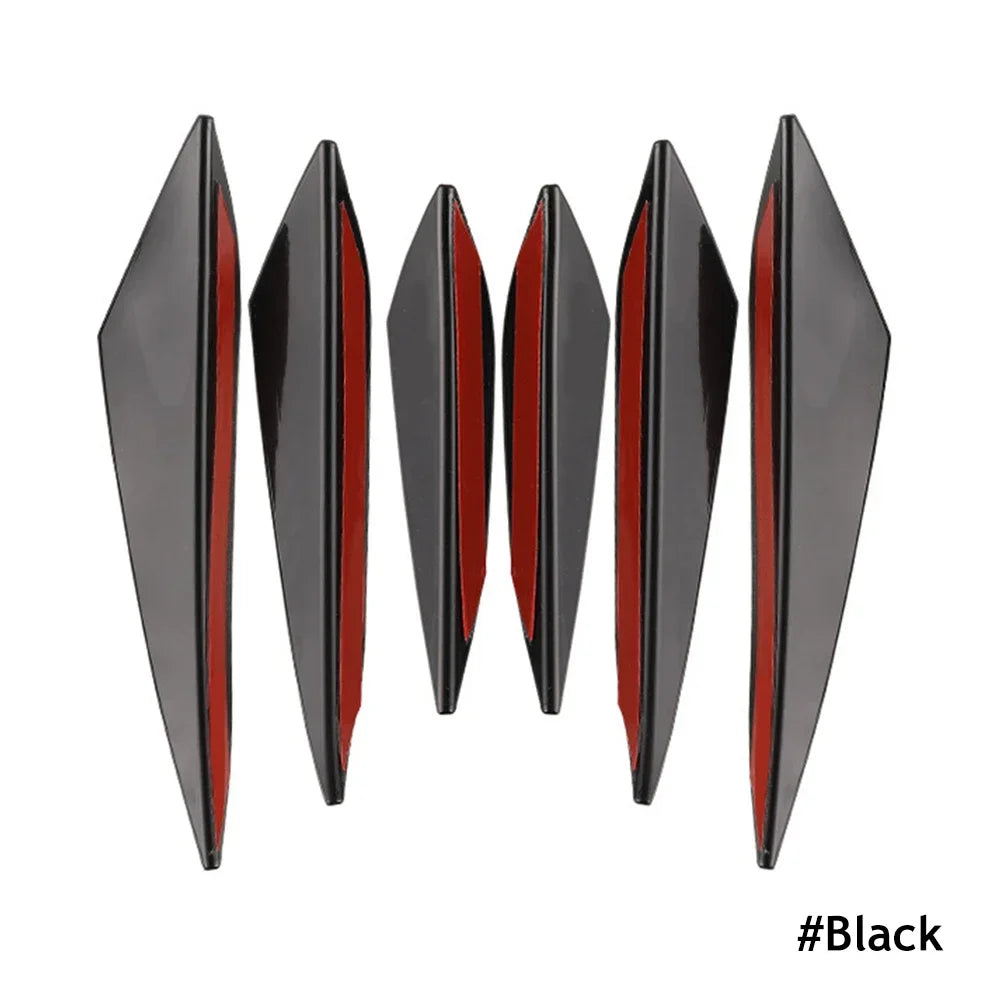 4/6 pièces voiture pare-chocs avant lèvre décoration diffuseur séparateur ailerons corps Spoiler Canards Valence menton voiture Tuning Canard décor