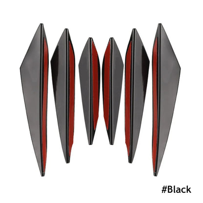 4/6 pièces voiture pare-chocs avant lèvre décoration diffuseur séparateur ailerons corps Spoiler Canards Valence menton voiture Tuning Canard décor