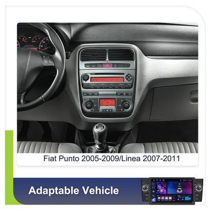 Podofo 7 "autoradio sans fil CarPlay Android Radio pour FIAT Punto 2005-20009/Linea 2007-2011 multimédia GPS FM WIFI BT Autoradio