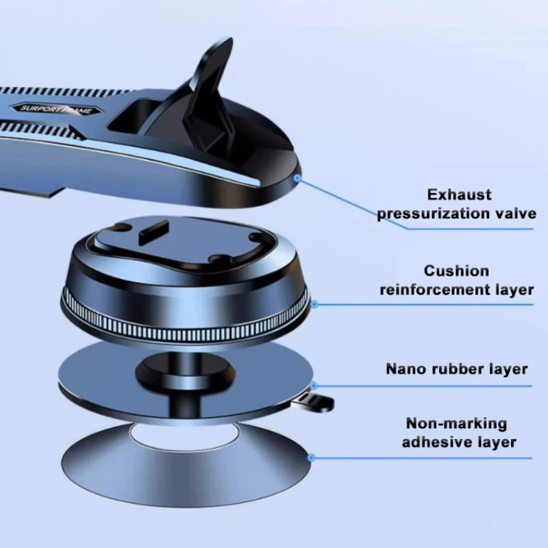 SEAMETAL-Support universel pour téléphone portable, tableau Prada, navigation GPS, pare-brise de bureau