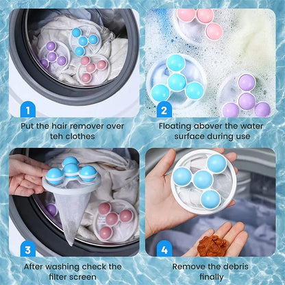 Sac filtrant réutilisable pour Machine à laver, attrape-peluches flottant, épilation des poils d'animaux, collecte de saleté, maille, boule à lessive, outils de nettoyage