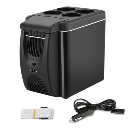 Réfrigérateur de voiture portable, mini réfrigérateur, congélateur, 12V DC, réfrigérateur enfichable, réfrigérateur 6L, refroidisseur thermoélectrique pour fruits