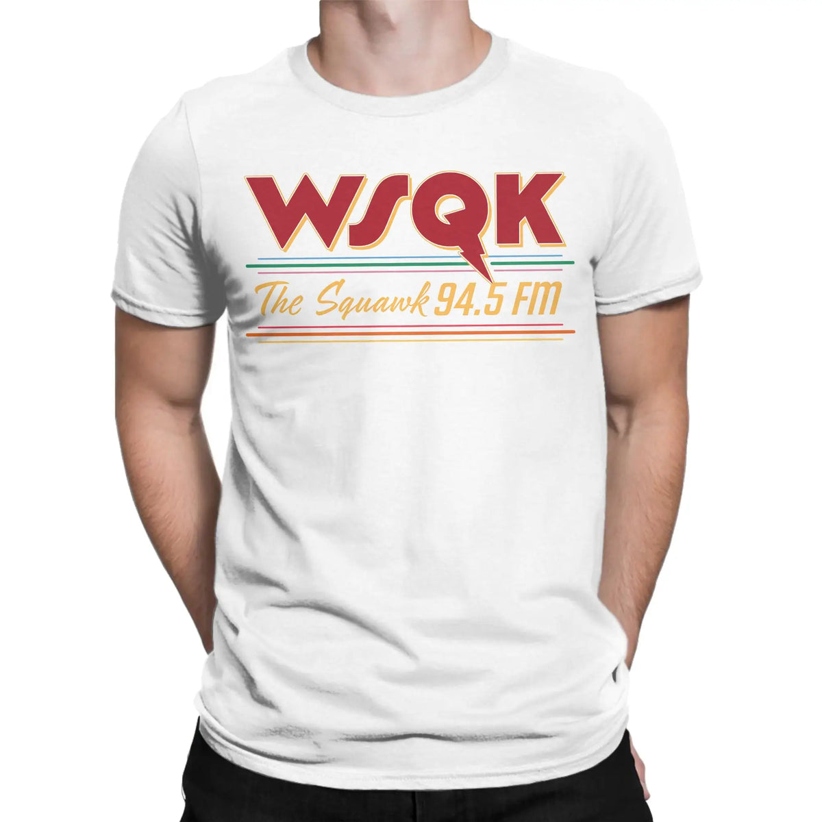 T-Shirt homme WSQK The Squawk drôle pur coton t-shirts à manches courtes Dustin Henderson T-Shirt col rond hauts cadeau d'anniversaire