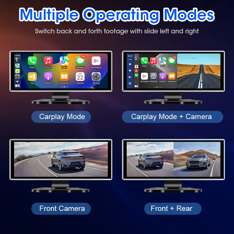 Systèmes intelligents de voiture de 11.26 pouces, lecteur vidéo multimédia, autoradio Portable, sans fil, CarPlay, Android, accessoires d'écran automatique