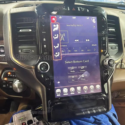 Pour Dodge Ram 2019-2024 stéréo GPS Navigation Android lecteur vidéo multimédia grand écran Qled tête Uint Auto Radio sans fil Carplay