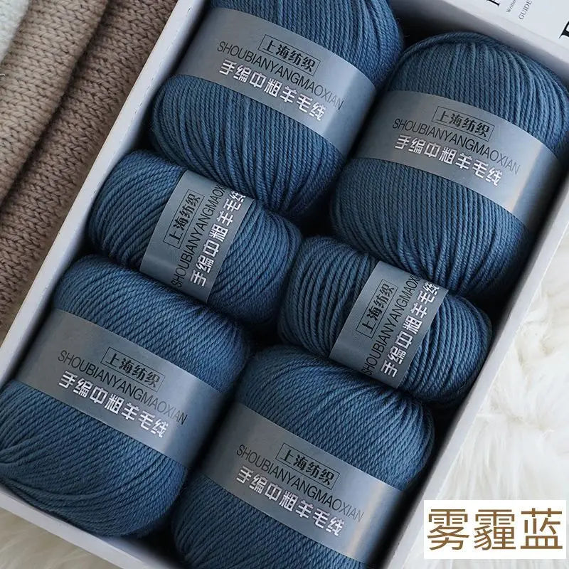 Fil de cachemire d'épaisseur moyenne, 500 g/ensemble, 4 plis, pour tricot au Crochet à la main, pull et pantalon, laine chaude, fil de laine 100%, doux pour la peau