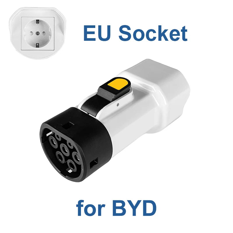 EVqiaoyi – adaptateur de déchargeur Type 2 V2L, prise ue 16A, décharge type2, pour BYD MG 4 Renault Jaecoo 7 Omoda Hyundi ZEEKR