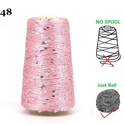 Modules de fil métallique en laine de coton doré et argenté, fil au crochet, paillettes, tissé à la main, sac artisanal, coloré, unique, boule de 50g, livraison gratuite