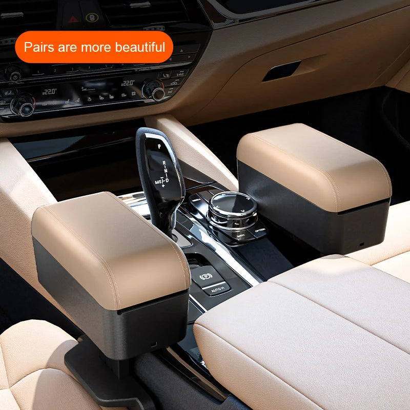 SEAMETAL – boîte d'accoudoir de voiture, organisateur de repose-coude à hauteur réglable, boîte de rangement universelle pour repose-bras intérieur, organisateur d'espace de siège