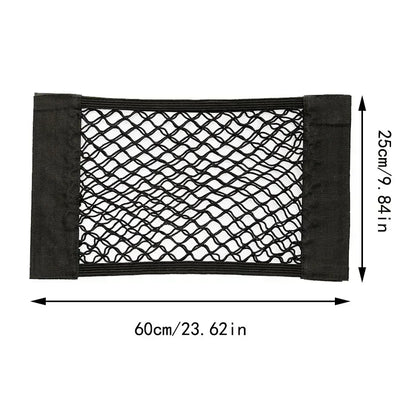 Filet de rangement pour siège arrière de voiture, sac de rangement, maille arrière, sangles élastiques réglables, véhicule antidérapant pour SUV berline, outils d'intérieur automobile