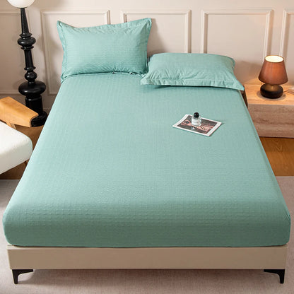 Housse de matelas unie douce pour la maison, drap-housse avec bande élastique pour lit simple, double, king, queen 90/120/150/180/200CM