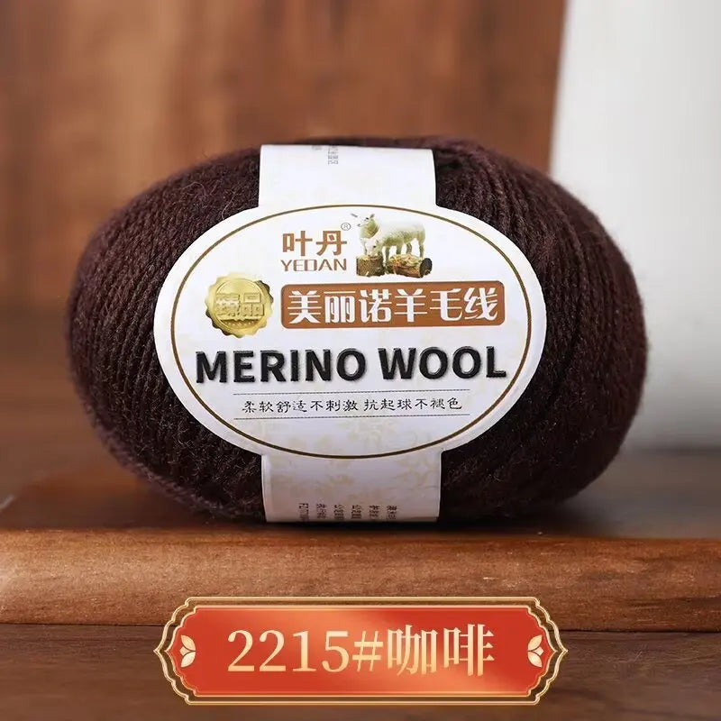 Rouleau de fil de laine mérinos doux pour bébé, 50g/rouleau, 100M, anti-boulochage, bricolage, tricot à la main, écharpe au Crochet, vêtements, chapeaux