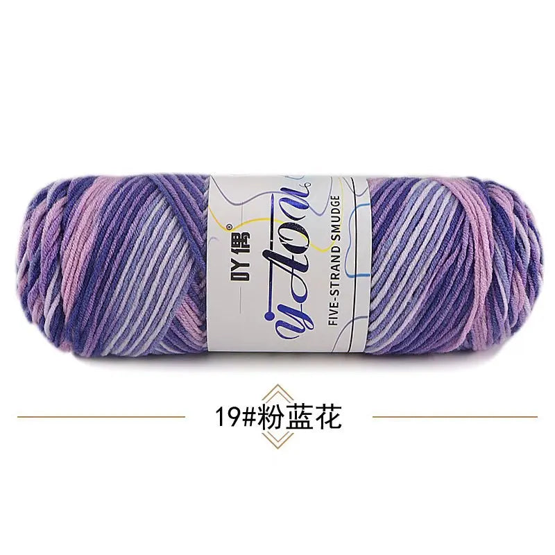 Fil à tricoter à la main en coton au lait coloré, 100g, section teinte au Crochet, ligne de fil, couverture, châle, chapeau, chaussettes, 200 mètres, 1 pièce