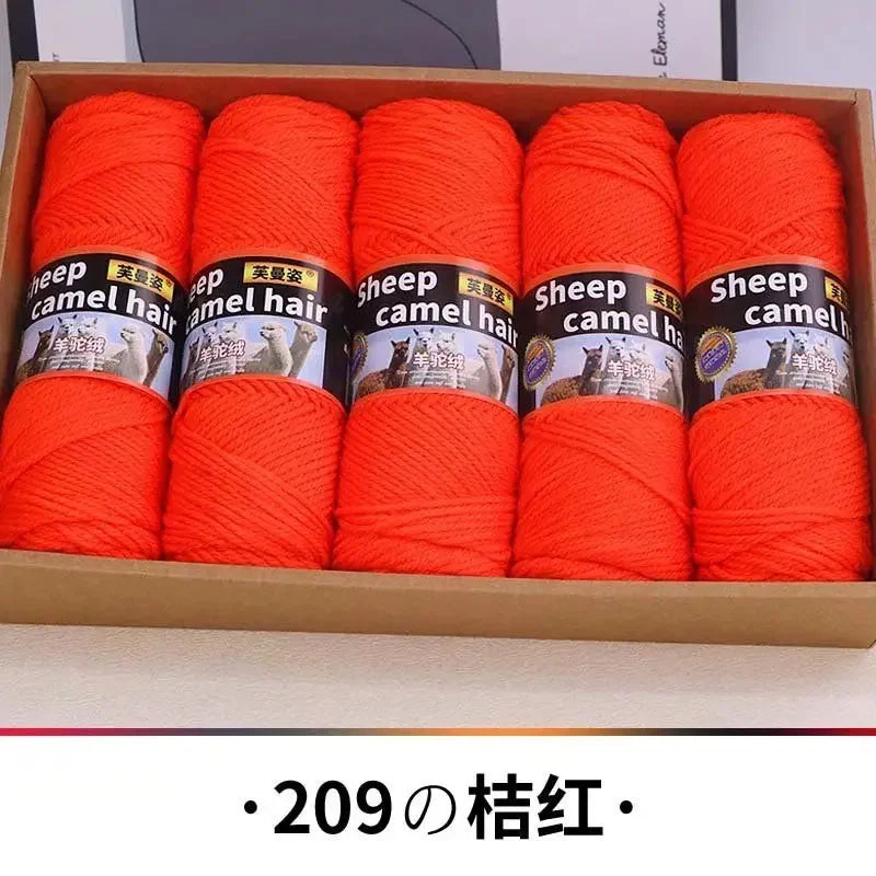 Fil de cachemire épais pour Crochet, tricot à la main, pull, écharpes, manteaux, chapeau, gants, bricolage, fil de laine d'alpaga doux et chaud, 500 g/ensemble