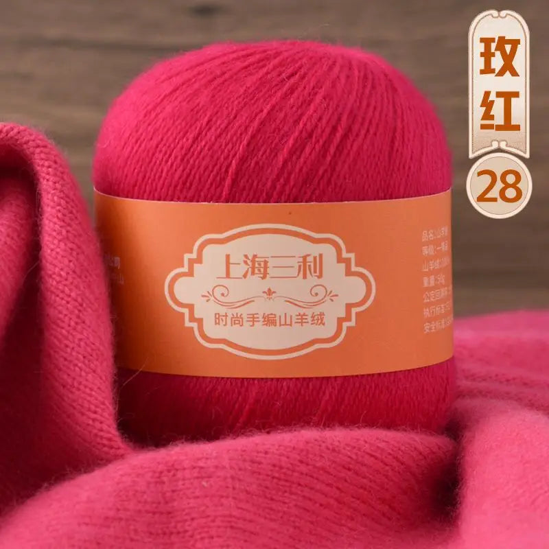 Fil de cachemire mongol chaud 100 g/ensemble, 3 plis, pour pull, gants, Crochet, écharpe à tricoter, fil de laine, doux pour la peau, uni, 100%