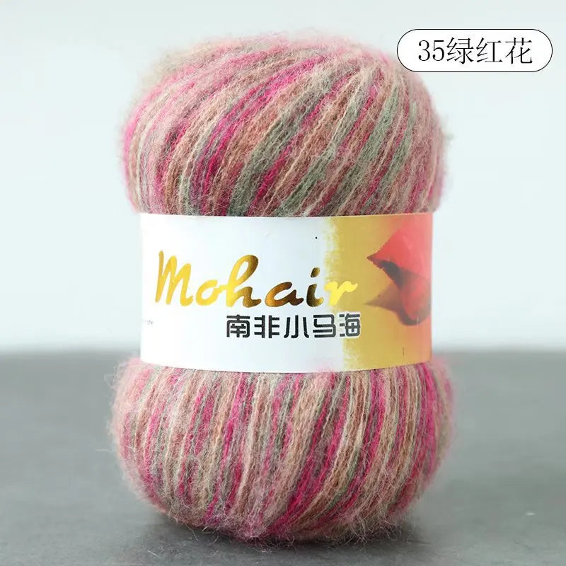 Fil de laine Mohair d'alpaga en peluche pour fil à tricoter, écharpe de pull 40 grammes/boule, fils épais de Lanas doux et chaud gonflés