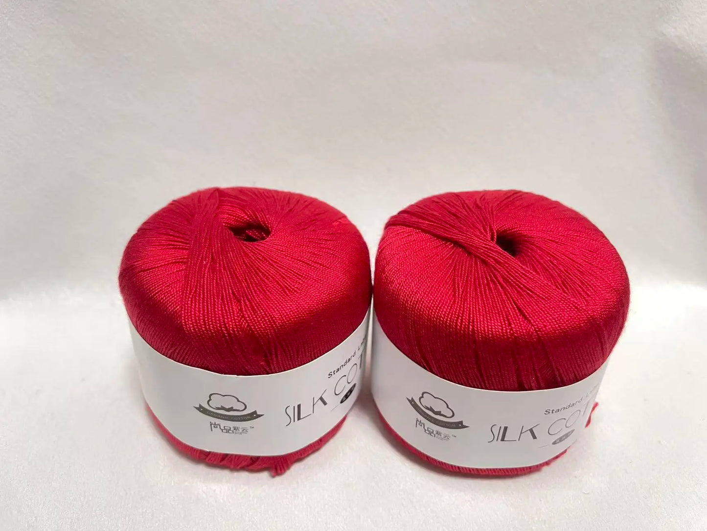 Nouveau 2 pièces noël soie dentelle coton lait Crochet fil bébé tricoté à la main chaud doux fil à tricoter pour le tricot à la main