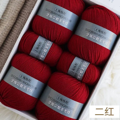 Fil de cachemire d'épaisseur moyenne, 500 g/ensemble, 4 plis, pour tricot au Crochet à la main, pull et pantalon, laine chaude, fil de laine 100%, doux pour la peau