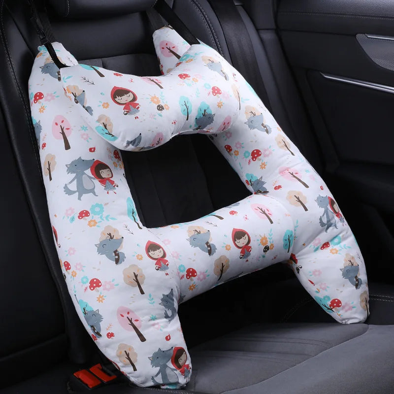 Cute Animal Pattern Kid Neck Head Support, U-Shape Children Travel Pillow Cushion for Car Seat, Safety Neck Pillow for Kids