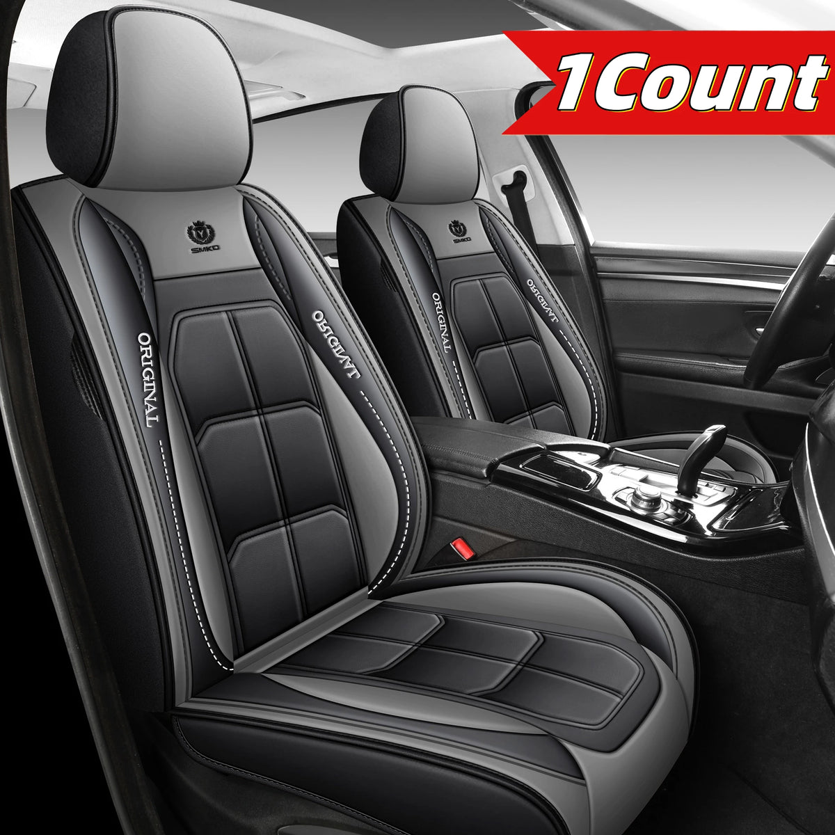 Housse de siège de voiture universelle en cuir PU de qualité supérieure, tapis de protection toutes saisons avec coussin souple, paquet complet, 1 pièce
