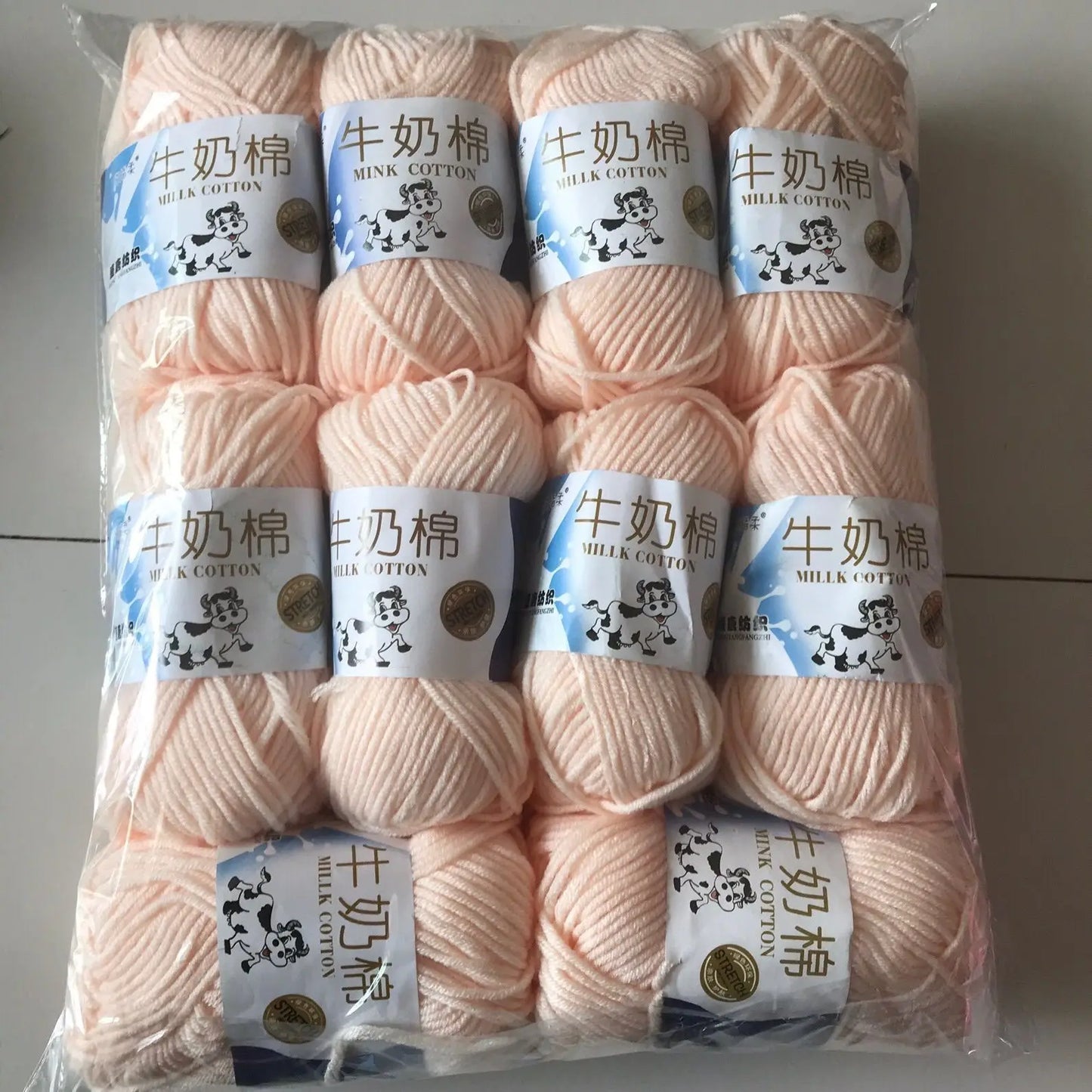Fil de laine et de coton au lait, 500g, fil au Crochet pour écharpe tricotée à la main, pull, sacs de poupées, bricolage, fournitures de tricot au Crochet, 10 pièces/lot