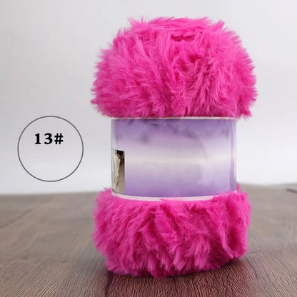 Fil de fausse fourrure 200g pour tricoter des pantoufles, des pulls chauds, des écharpes et des chapeaux faits à la main