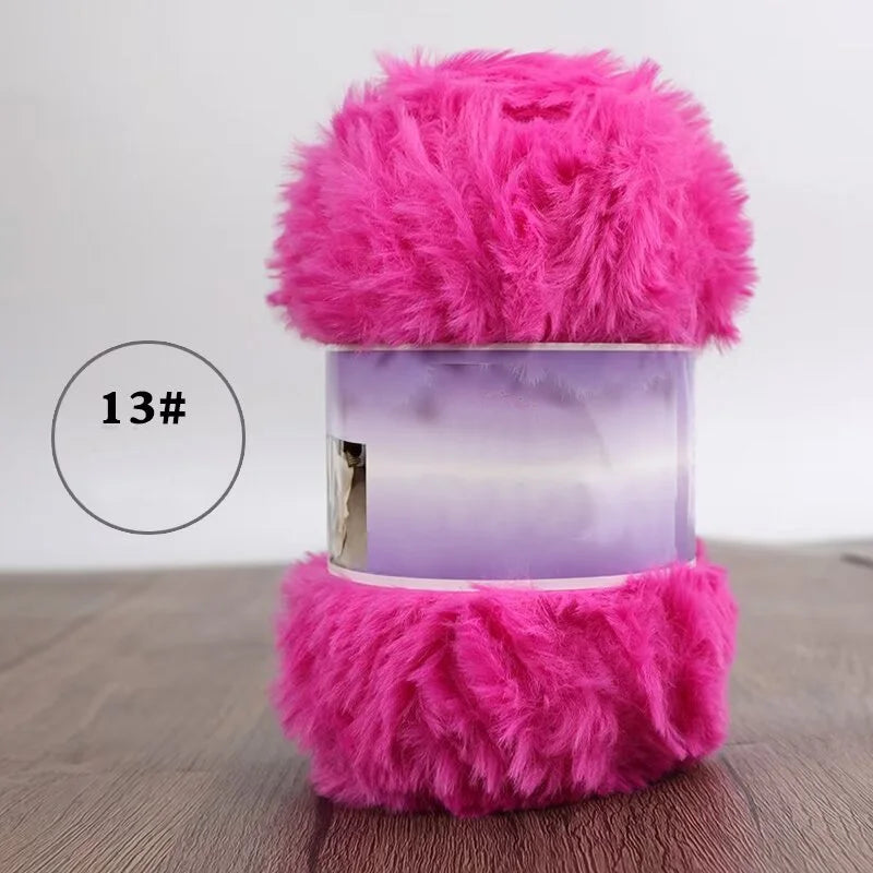 Fil de fausse fourrure 200g pour tricoter des pantoufles, des pulls chauds, des écharpes et des chapeaux faits à la main