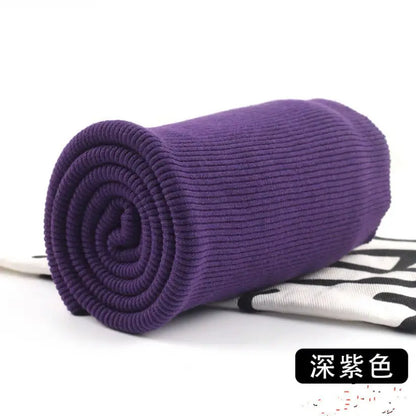 Tissu fileté élastique en coton, manches de sweat-shirt, col, ourlet, bord inférieur, tissu tricoté à revers élastique pour vêtements