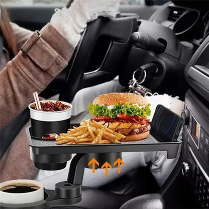 Plateau porte-gobelet universel pour voiture de haute qualité - 360 °     Organisateur rotatif réglable à double tasse