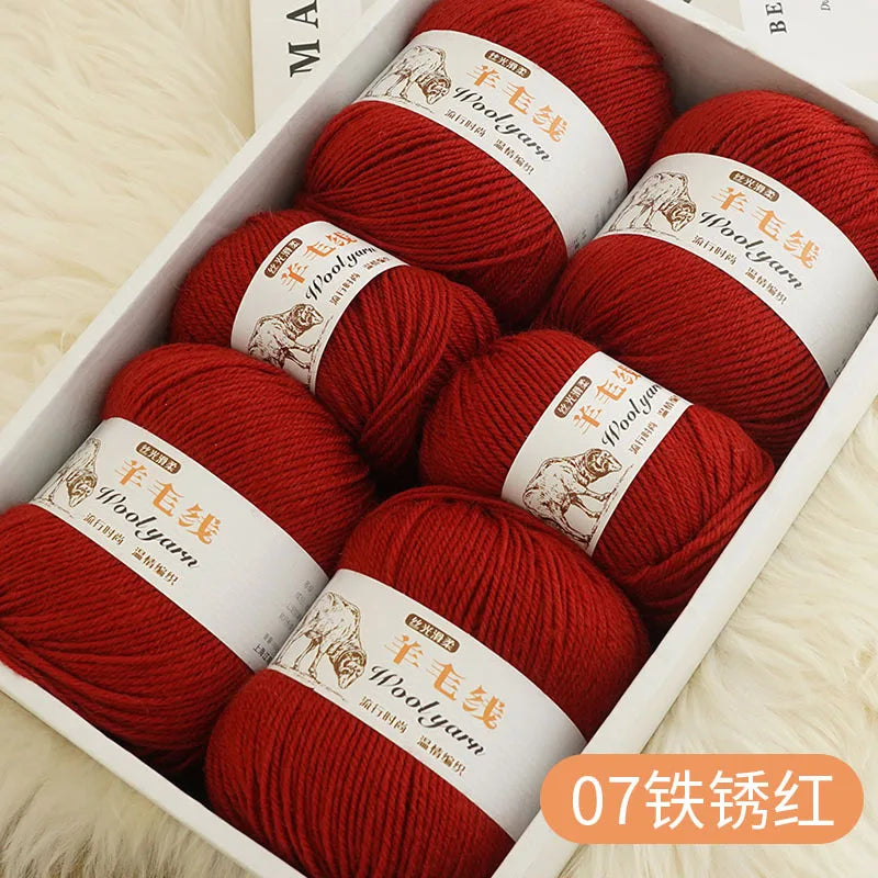 Fil de laine mélangé au Crochet de qualité supérieure, pour pull, écharpe, fil épais, 4 plis, 3 pièces x 100g = 300 grammes