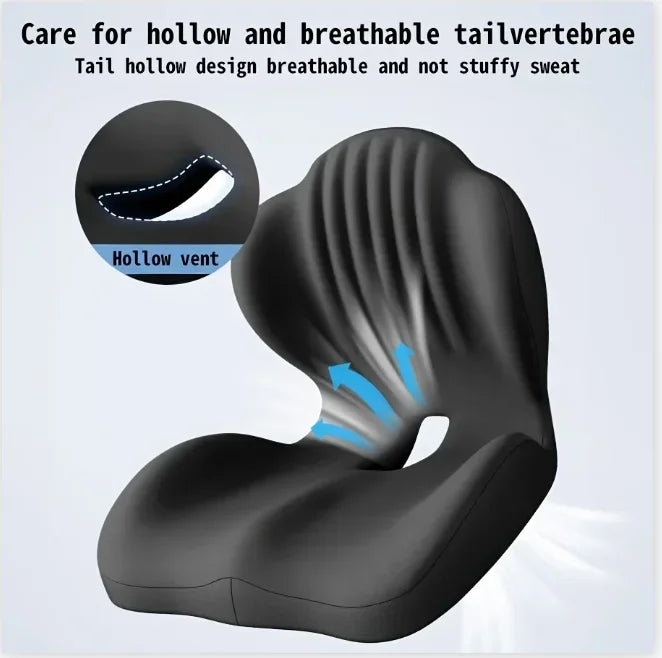 Coussin ergonomique pour le coccyx en mousse à mémoire de forme, soulagement de la douleur sciatique, correction de la posture, pour la maison, le bureau, la voiture, le fauteuil roulant