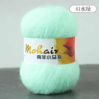 Fil de laine Mohair d'alpaga en peluche pour fil à tricoter, écharpe de pull 40 grammes/boule, fils épais de Lanas doux et chaud gonflés