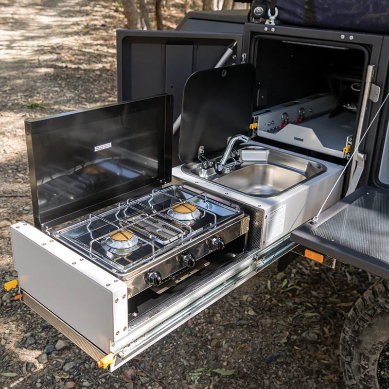 Remorque personnalisée pour petite remorque de camping-car avec tente, caravane tout-terrain 4x4, Suspension indépendante pour le Camping de vacances