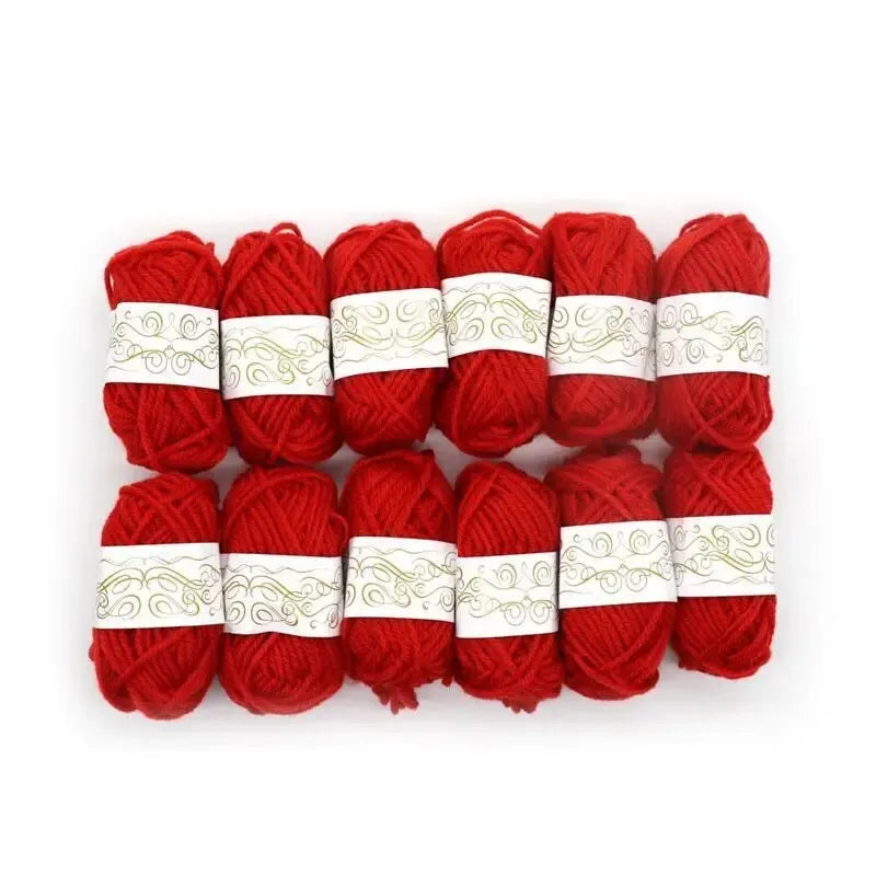 Fournitures de tricot en fil multicolore, artisanat au Crochet pour le Crochet et le Kit de démarrage de fil à tricoter pour débutants 12 pièces